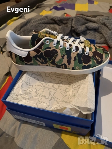Обувки Adidas Stan Smith x Bape, снимка 2 - Маратонки - 55251537