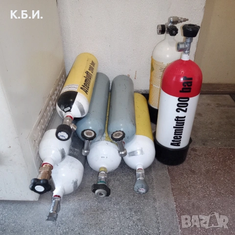 Продавам МЕНТАЛНА БУТИЛКА - 5L - 200 BAR - АТМОСФЕРИ работно налягане, снимка 2 - Въздушно оръжие - 54311832