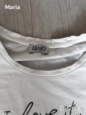 Дамска тениска Liu Jo оригинална бял, снимка 3 - Тениски - 54556989