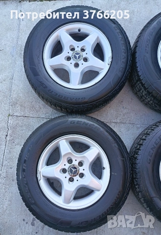 16ки оригинални джанти с гуми 5х112 от ML W163 290€, снимка 3 - Гуми и джанти - 54296787