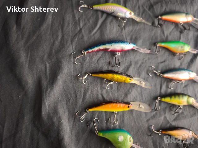 Комплект 10 бр. воблери – 4x Rapala, 3x Salmo, 3x Bassdream, снимка 3 - Такъми - 55656771
