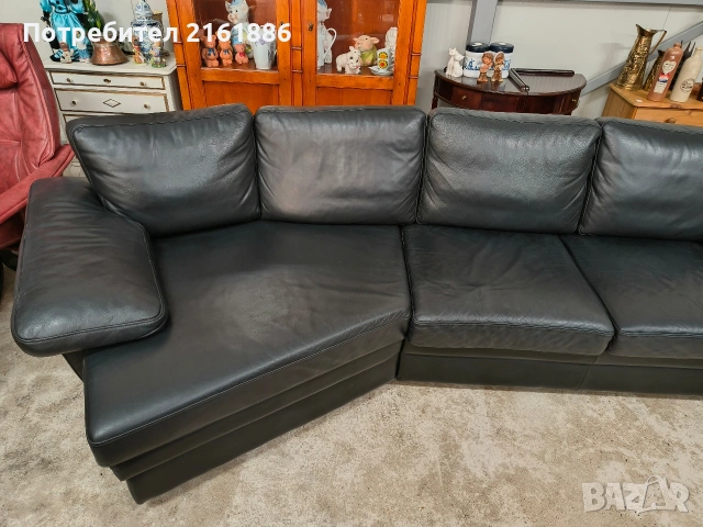 Уникален диван от естествена кожа , снимка 2 - Дивани и мека мебел - 54100262