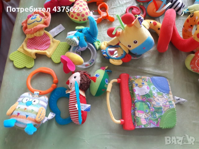 лот детски бебешки играчки количка легло кучето на Fisher Price, снимка 4 - Дрънкалки и чесалки - 55154653