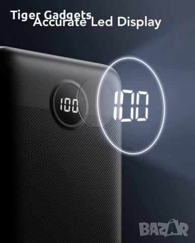 VEGER V3008 Power Bank 30000mAh – външна батерия с LED дисплей, 20W PD и QC 3.0 fast charge, снимка 6 - Друга електроника - 54522994