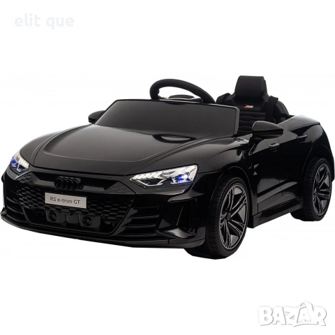 Акумулаторен джип Audi RS E-Tron GT 4X4 Licensed с меки гуми и кожена седалка 12V, снимка 3 - Детски велосипеди, триколки и коли - 55136232