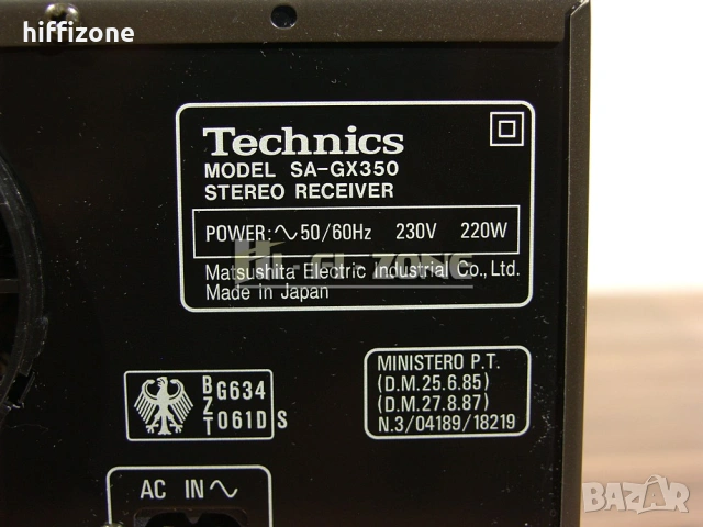 Ресивър  Technics sa-gx350, снимка 9 - Ресийвъри, усилватели, смесителни пултове - 54778548