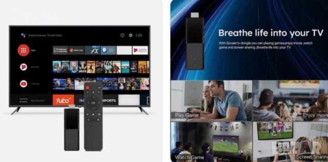 Продавам 4K TV Stick Android Streaming Media Player с вграден Chromecast и WiFi, снимка 4 - Плейъри, домашно кино, прожектори - 54489310