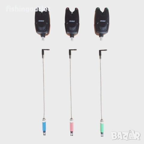 Комплект от 3 сигнализатора и 3 обтегача, снимка 2 - Такъми - 54058104