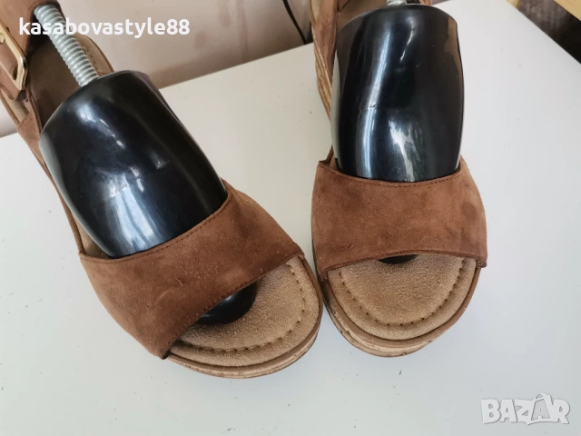 Сандали Gabor 38н.Естествен велур, снимка 6 - Сандали - 54863352