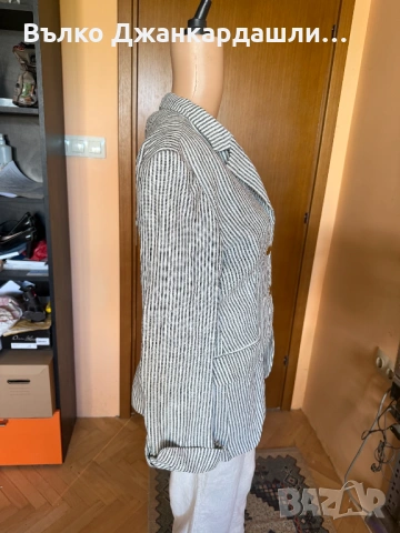 Сако райе Max Mara, 100% лен, снимка 5 - Сака - 54937793