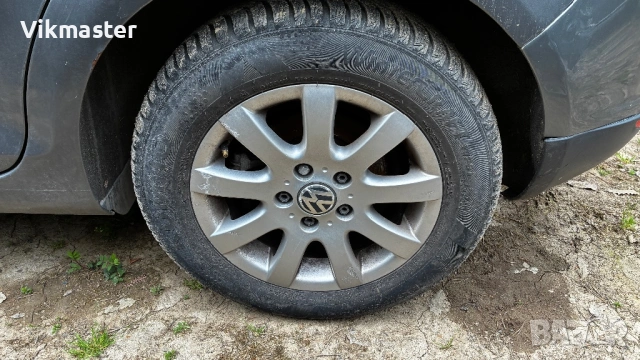 Алуминиеви джанти с гуми 15 5x112 VW, снимка 2 - Гуми и джанти - 54413536