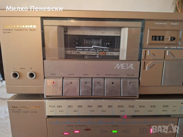 MARANTZ PM 140 STEREO AMPLIFIER,ST140 STEREO TUNER,SD140 STEREO CASSETTE DECK.MADE IN JAPAN., снимка 4 - Аудиосистеми - 55646088