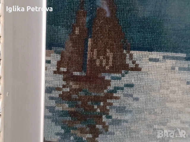 Гоблен "Щастливото завръщане" , снимка 6 - Антикварни и старинни предмети - 54544229