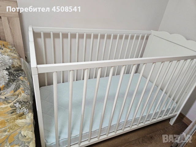 Бебешка кошара Ikea+матрак, снимка 3 - Кошарки - 54483434