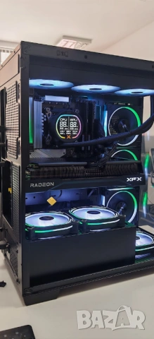 Продавам НОВО Супер Гейм PC Ryzen 7 9800X3D/64Gb/2Tb SSD/RX 9070XT 16Gb/WIFI & BT/Гаранция, снимка 11 - Геймърски - 54442501