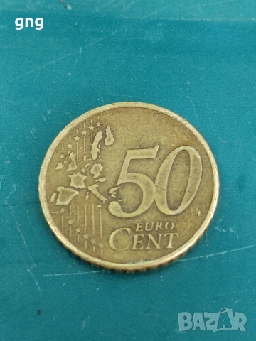 Продавам 50 евроцента 2002 Гърция , снимка 2 - Нумизматика и бонистика - 54900492