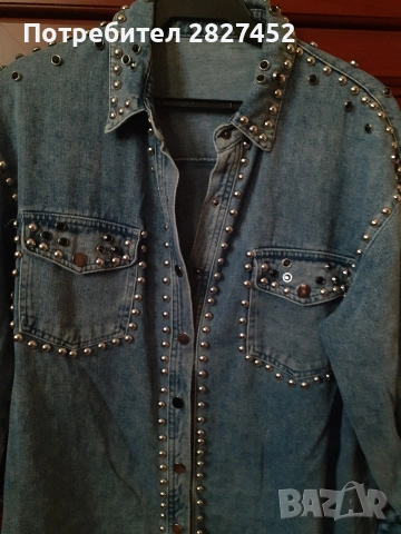 Дамско дънково яке-цена 15€, снимка 4 - Якета - 54328297