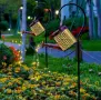 Декоративна соларна лампа със светлинни спринклери – ефект „водопад“, 60 LED, топла бяла светлина, снимка 12