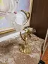 Страхотна антикварна бронзова френска фигурална лампа , снимка 4