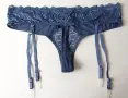 Nortie Lingerie M/L луксозни дантелени прашки с жартиери, снимка 5