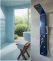 Хидромасажен душ панел от неръждаема стомана в синьо Промо, снимка 1