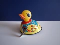 Две Стари Ламаринени Играчки Аленушка Пате от Соца, снимка 9