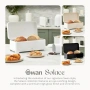 Нова голяма бяла кутия за хляб 16L Swan Solace кухненско съхранение с повдигащ капак, снимка 5