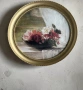 Кръгла картина с цветя 🎨, снимка 1