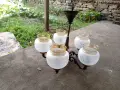 Старинен бакърен полилей-5 лампи, снимка 2