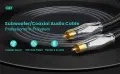 Subwoofer Cable 3m Digital Coaxial Audio Cable Dual Shielded 24K Gold-Plated RCA to RCA, снимка 9