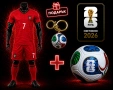 FIFA RONALDO PROMO Два екипа Червен и Жълт Роналдо + Подарък Топка Ново, снимка 2
