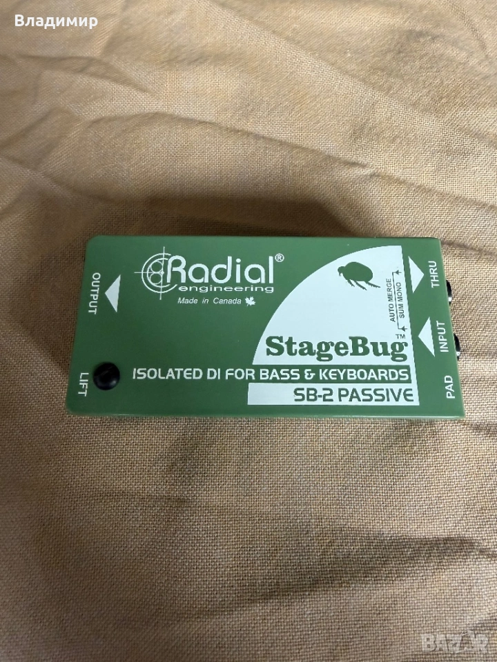 Radial StageBug SB-2 DI за бас китара или клавир, снимка 1