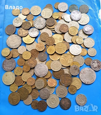 Лот стари български царски и соц монети 