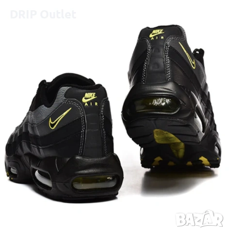 !НОВИ! Nike Air Max 95 Batman | Black/Grey/Yellow | + КУТИЯ, снимка 6 - Маратонки - 55283716