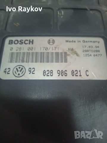 Компютър VW Golf 3 1.9TDI 1994г. 0281001170 , 028906021C, снимка 3 - Части - 54457705