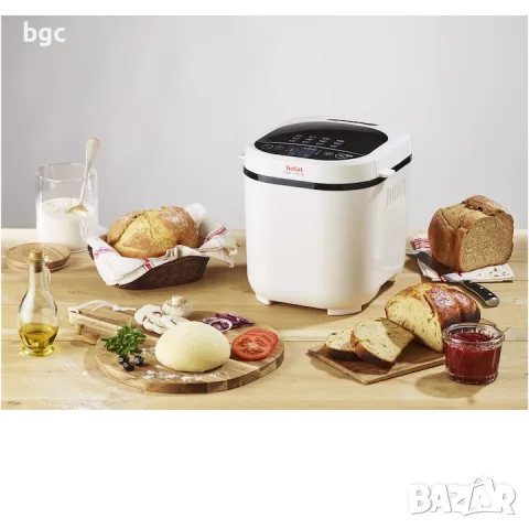НОВА Хлебопекарна Tefal Pain Doré PF210138, 700 W, 1000 гр, 12 програми, 3 настройки, Бял/Черен , снимка 3 - Хлебопекарни - 55545083