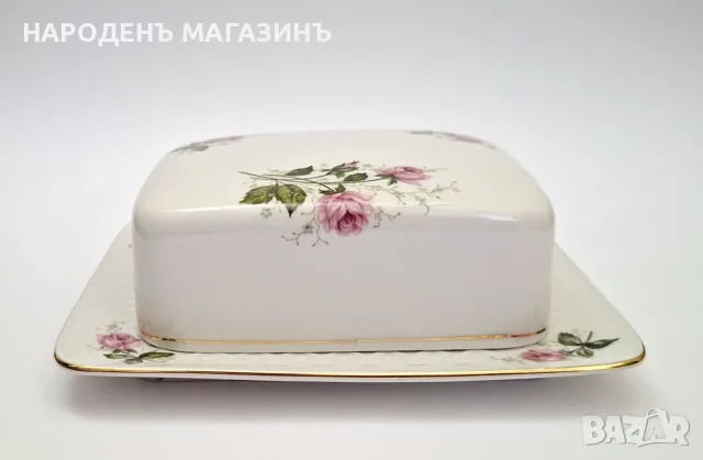 SELTMANN WEIDEN – Немски порцелан Съд за масло и сирена кутия порцеланова чиния цветя рози , снимка 6 - Други ценни предмети - 55530903