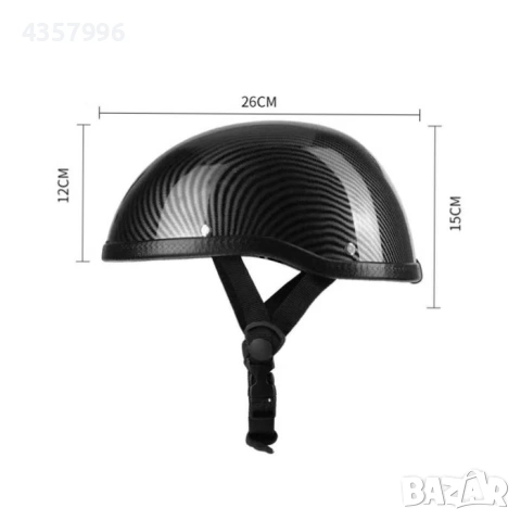 Каска за мотор тип канче - Ретро стил, снимка 5 - Аксесоари и консумативи - 54090319