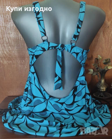 Ефектен комплект танкини и боксерки. Макси размер PLUS SIZE  2-3ХЛ, снимка 2 - Бански костюми - 54765764