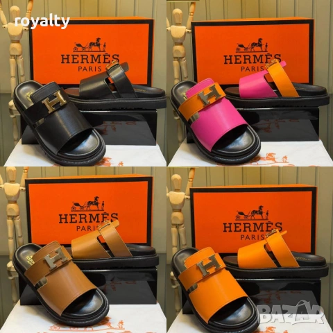 Hermes Нови Стилни Дамски Чехли Ерме Различни Цветове 