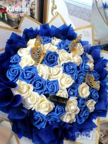 вечен букет от 51🌹, снимка 2 - Романтични подаръци - 54001195