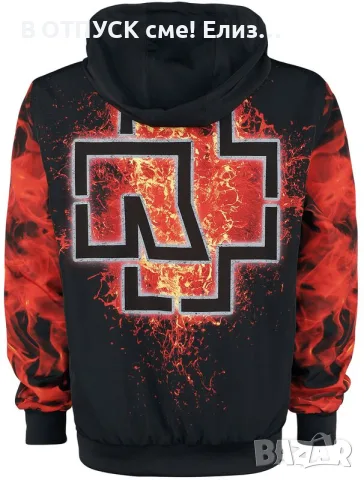 Яке ветровка оригинално пламъци "Lava Logo" Windbreaker black-red by Rammstein , снимка 3 - Якета - 55473504