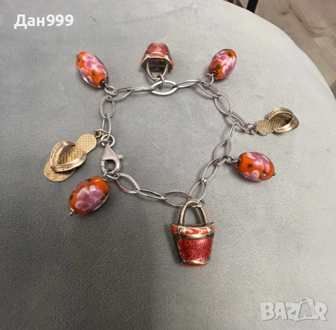 Страхотна Италианска сребърна гривна, снимка 4 - Гривни - 55072491