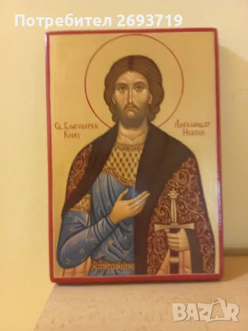 Икона на Св. Александър  Невски, снимка 3 - Икони - 55597154