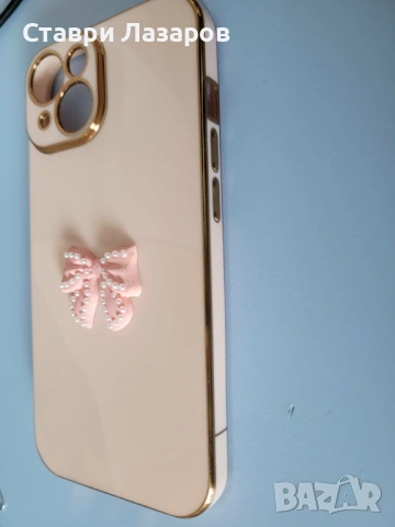 Нов силиконов дамски кейс за Apple iPhone 15, iPhone 14 - розов цвят, снимка 5 - Калъфи, кейсове - 54550560