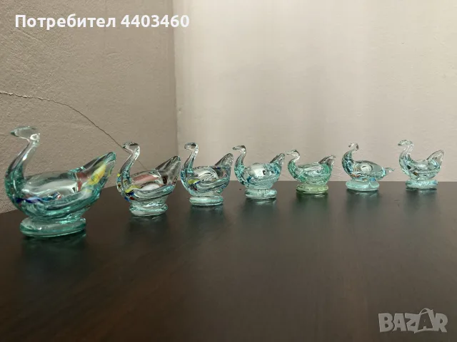 Ръчно изработени стъклени фигурки Лебед, снимка 2 - Колекции - 55693268