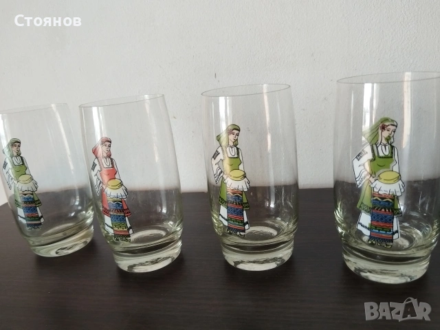 Стъклени български чаши от соца. , снимка 11 - Чаши - 54566003