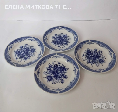 *Kahla* ГДР  овално плато  +4 бр.чинии за салата или десерт, снимка 10 - Чинии - 55141225