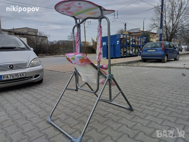 MONI Градинска люлка със сенник FUNNY розов, снимка 7 - Други - 54646043