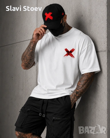 Мъжки Streetwear Комплект – Тениска, Карго Къси Панталони и Шапка